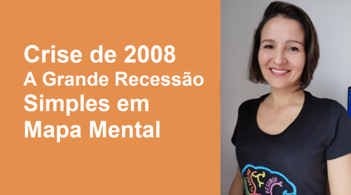 Crise de 2008 (A Grande Recessão) Simples, em Mapa Mental