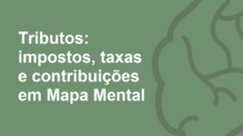 Impostos, taxas e contribuições – Tributos – resumido em Mapa Mental